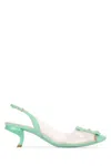 Roger Vivier Virgule Strass Buckle Slingback Pumps In Pvc In 1j67