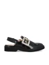 Roger Vivier 30mm Viv Rangers Strass Leather Mules In Black