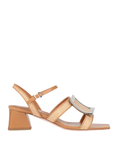 Roger Vivier Sandals In Camel