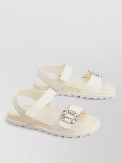 Roger Vivier Sandals Flat Sole Open Toe Embellished In Multi