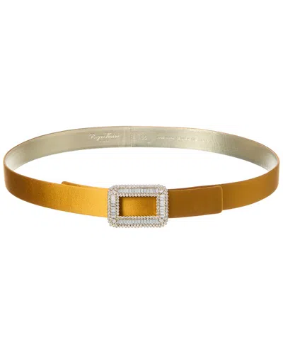 Roger Vivier Satin Belt In Brown