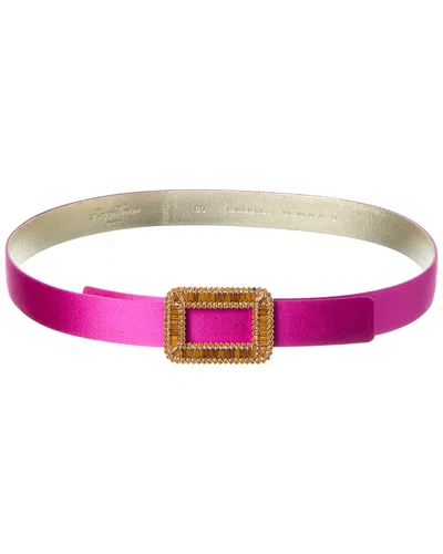 Roger Vivier Satin Belt In Brown