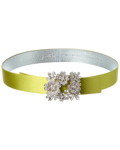 Roger Vivier Satin Belt In Green