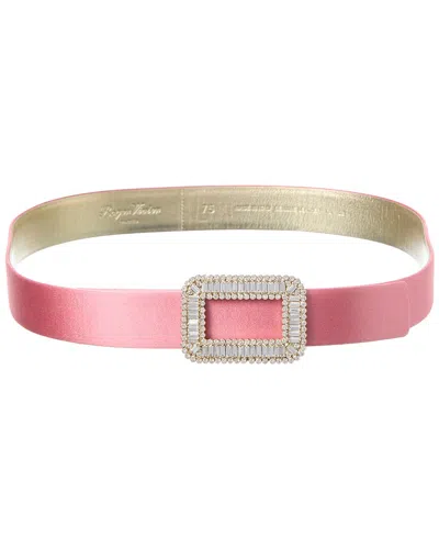 Roger Vivier Satin Belt In Pink