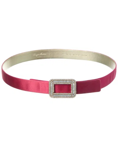 Roger Vivier Satin Belt In Red