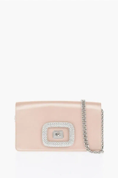 Roger Vivier Satin Crossbody Bag With Jewel Detail