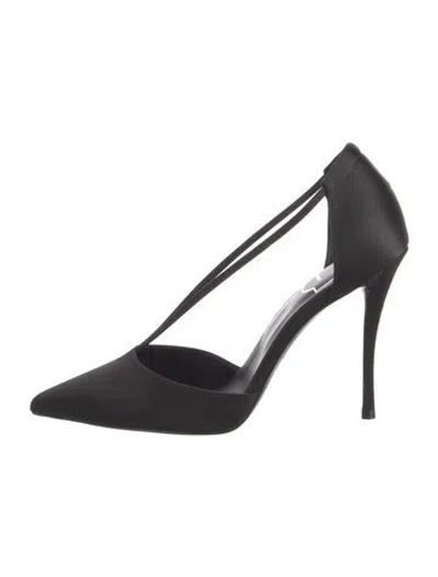 Pre-owned Roger Vivier Satin Crystal Embellishments Pumps W/ Tags W/tags In Black