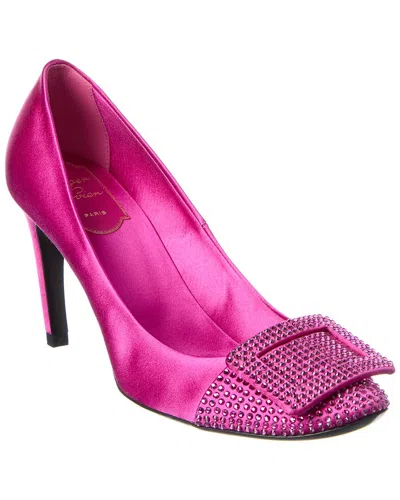 Roger Vivier Satin Pump In Purple
