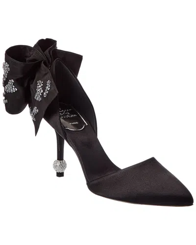 Roger Vivier Satin Pump In Black