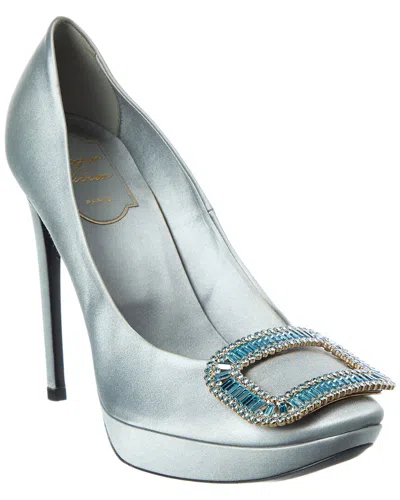 Roger Vivier Satin Pump In Multi