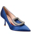 Roger Vivier Satin Pump In Multi