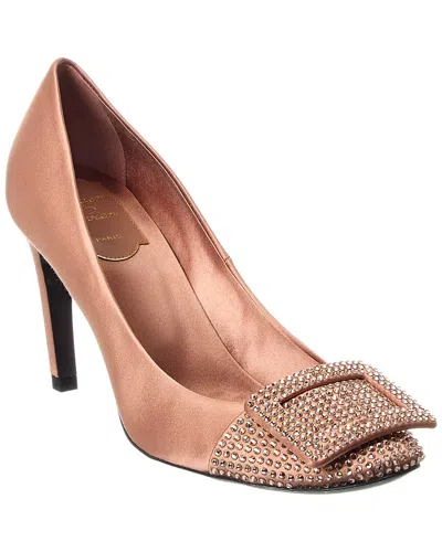 Roger Vivier Satin Pump In Pink