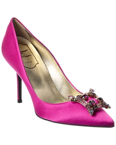Roger Vivier Satin Pump In Multi