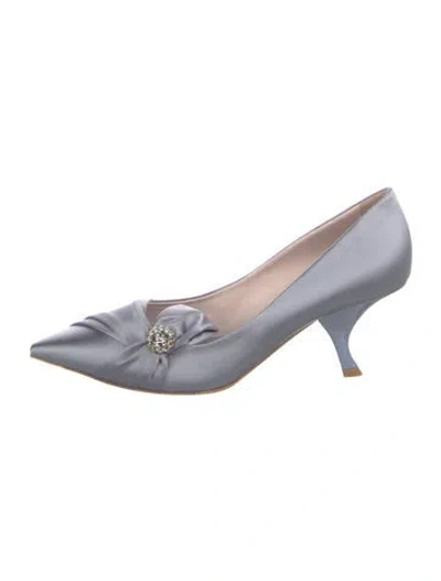 Pre-owned Roger Vivier Satin Pumps In Blue
