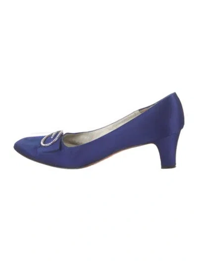Pre-owned Roger Vivier Satin Pumps In Blue