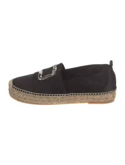 Pre-owned Roger Vivier Satin Sequin Embellishments Espadrilles