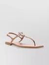 Roger Vivier Sea Leather Thong Sandals With Buckle Detail