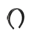Roger Vivier Sequin-embellished Crystal Headband In Black