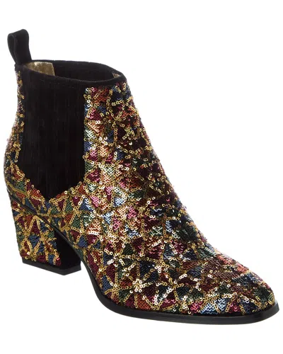 Roger Vivier Sequin Leather Bootie In Multi