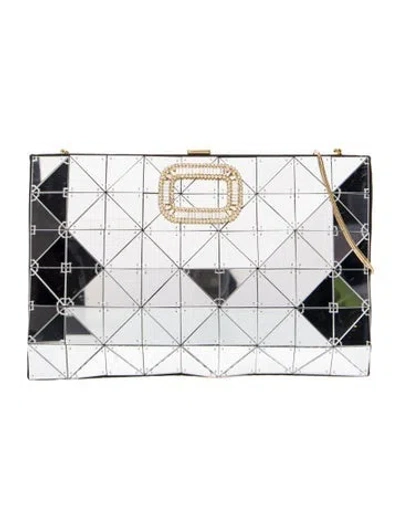 Pre-owned Roger Vivier Sequins Clutch In Silver