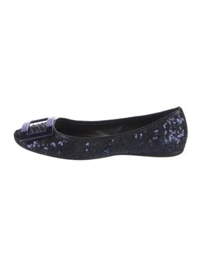 Pre-owned Roger Vivier Sequins Sequin Embellishments Ballet Flats
