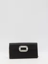 Roger Vivier Sexy Choc Clutch In Black