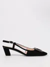 Roger Vivier Chic Slingback With Block Heel And Square Buckle In Black