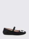 Roger Vivier Low Mary Jane Ballerinas In Leather In Black