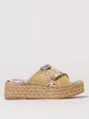 Roger Vivier 60 Embellished Raffia Platform Mules In Cream