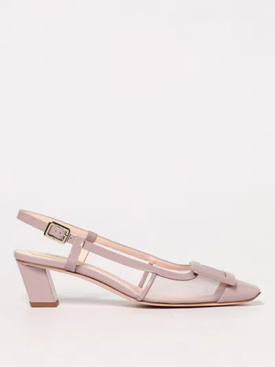 Roger Vivier Belle Vivier Patent-leather And Mesh Slingback Pumps In Lilac