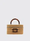 Roger Vivier Belle Vivier Vanity Mini Buckled Suede Clutch In Neutral