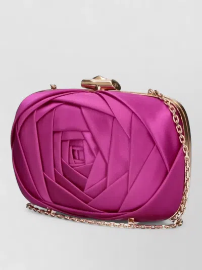 Roger Vivier Shoulder Clutch Bag Chain Strap Satin