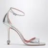 Roger Vivier 105 Jewel Embellished Sandals In Metallic Leather