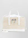Roger Vivier Rectangular Woven Bag With Decorative Buckle And Versatile Straps
