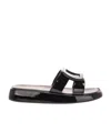 Roger Vivier Slide Button-down Sandals In Black