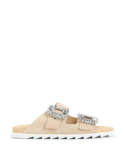 Roger Vivier Slidy Strass Buckle Sandals