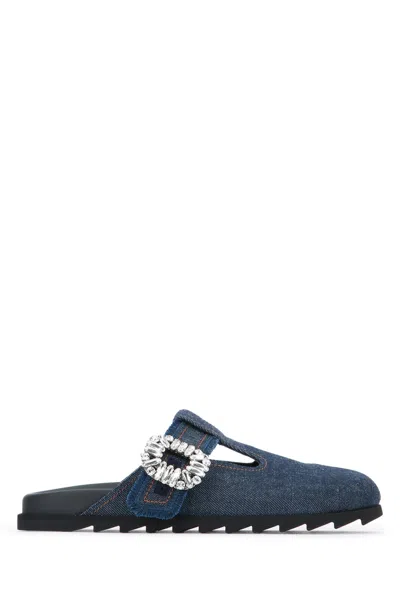 Roger Vivier Slidy Viv Closed T-strap Fri Mule