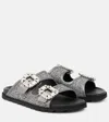 Roger Vivier Women Slidy Viv Strass Bordo Mule In Silver