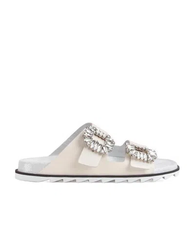 ROGER VIVIER ROGER VIVIER SLIDY VIV' BUCKLE OPEN TOE MULES