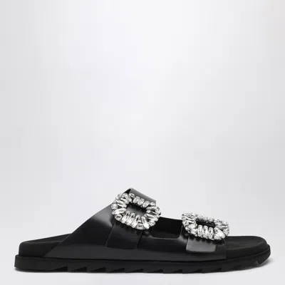 Roger Vivier Mule Slidy Viv' In Pelle In Black