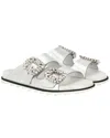 Roger Vivier Women Slidy Viv Strass Buckle In White