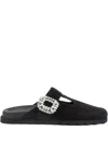 Roger Vivier Minimalist Black Flats With Rounded Toe And Low-profile Sole In Black