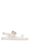 Roger Vivier Slidy Viv Flat Sandals In Cire