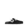 Roger Vivier 'slidy Viv'' Suede Leather Mules