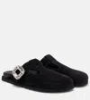 Roger Vivier Minimalist Black Flats With Rounded Toe And Low-profile Sole In Black