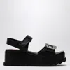 Roger Vivier Slidy Viv' 65 Leather Wedge Sandals