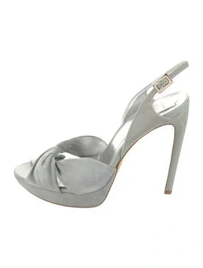 Pre-owned Roger Vivier Slingback Sandals In Blue