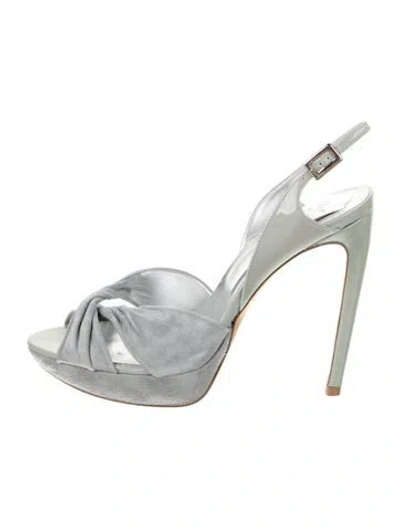 Pre-owned Roger Vivier Slingback Sandals In Blue