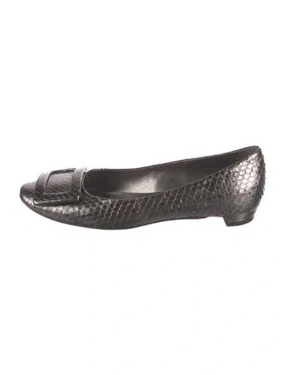 Pre-owned Roger Vivier Snakeskin Ballet Flats