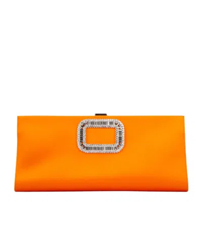 Roger Vivier Snap Clutch In Orange
